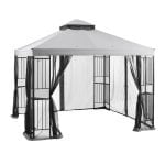 Toldo Mainstays Gazebo con Cortinas y Mosquitero 3 m x 3 m Gris