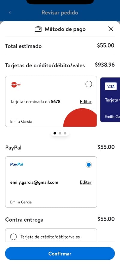 Elige método de pago