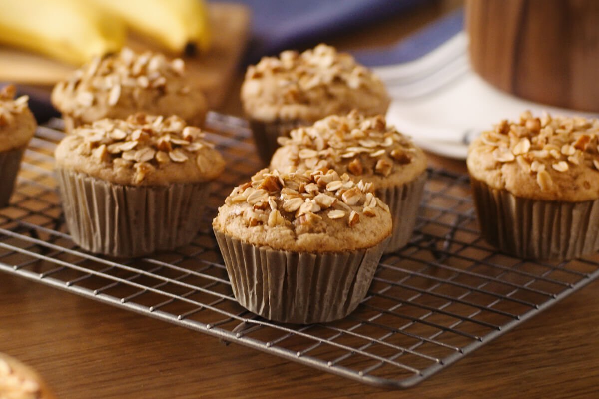 muffins de platano con avena quaker