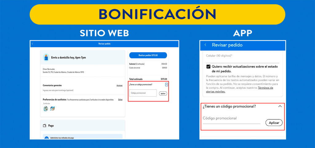 Bonificaciones en Walmart