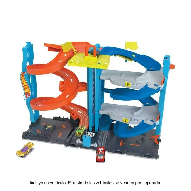 Pista Hot Wheels doble altura