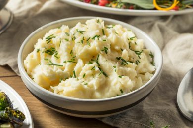 Receta fácil de puré de papa navideño